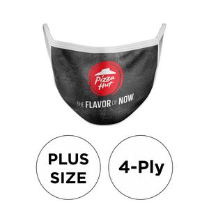 Plus Size 4 Ply Sublimated Polyester Mask