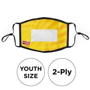[MASK-POLYSUBL-WIN2PYOU-AD] Mask with PVC Window 2 Ply Full Color Polyester Adjustable Ear Youth Size
