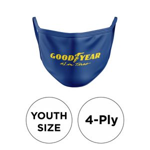 [PPE-MASK-COTTON-4PYOUT-SS] 4 Ply Silk Screened Cotton Youth Face Mask