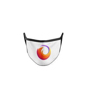 [PPE-MASK-POLYSUBL-2P-WHIT] 2 Ply Sublimated Polyester Mask (White Background with Black Piping)