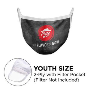 [PPE-MASK-POLYSUBL-2PWPYOU] 2 Ply Sublimated Polyester Youth Mask with Filter Pocket