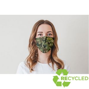 [PPE-MASK-POLYSU-RPET-2PWP] 2 Ply Sublimated Recycled RPET Face Mask With Pocket