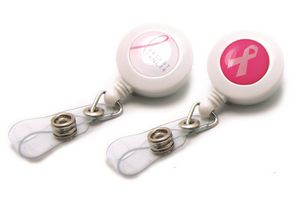 Breast Cancer Awareness Plastic Badge Reel
