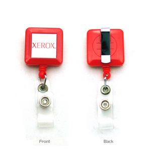 [REEL4C-SQ-1D] 4-Color Process Square Plastic Badge Reel w/ Next Day Service