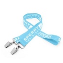 1" Silkscreened Flat Lanyard w/ Double Standard Attachment