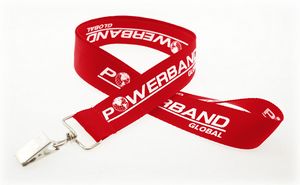 [SSFLT-10-YBD] 1" Silkscreened Flat Lanyard w/ Bulldog Clip