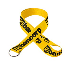 [SSFLT-10-YSR] 1" Silkscreened Flat Lanyard w/ a Key Ring