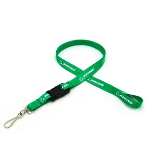 [SSFLT-12-BUC] 1/2" Silkscreened Flat Lanyard w/Detached Buckle