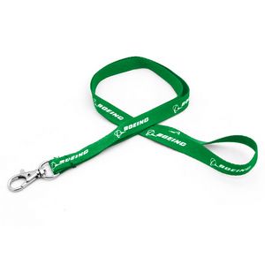 [SSFLT-12-YDS] 1/2" Silkscreened Flat Lanyard w/ Deluxe Swivel Hook