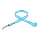1/2" Silkscreened Flat Lanyard w/ J Hook