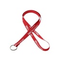3/8" Silkscreened Flat Lanyard w/ a Key Ring