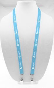 5/8" Silkscreened Flat Lanyard w/ Double Standard Attachment