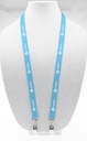 5/8" Silkscreened Flat Lanyard w/ Double Standard Attachment