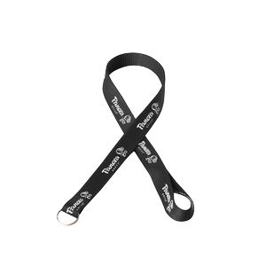 [SSFLT-58-YSR] 5/8" Silkscreened Flat Lanyard w/ Key Ring