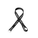 5/8" Silkscreened Flat Lanyard w/ Key Ring