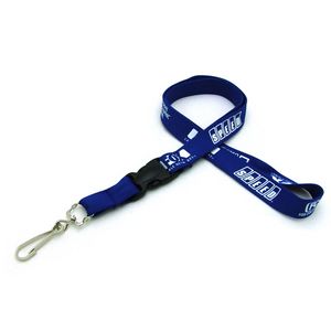 [SSTUB-34-BUC] 3/4" Silkscreened Tubular Lanyard w/ Detachable Buckle
