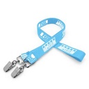3/4" Silkscreened Tubular Lanyard w/ Double Standard Attachment