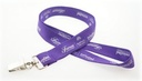 3/4" Silkscreened Tubular Lanyard w/ Bulldog Clip
