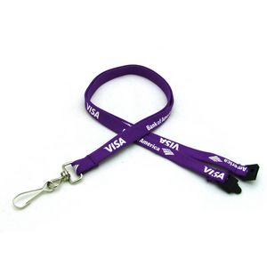 [SSTUB-38-SEW] 3/8" Silkscreened Tubular Lanyard w/ Sew on Breakaway