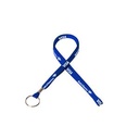 3/8" Silkscreened Tubular Lanyard w/ a Key Ring