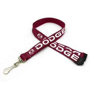 [SSTUB-58-SEW] 5/8" Silkscreened Tubular Lanyard w/ Sew on Breakaway