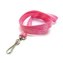 Breast Cancer Awareness Silkscreened Tubular Lanyard