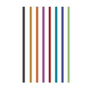 [STRAW-AA6MMS] Single anodized aluminum straw - Straight (6mm)