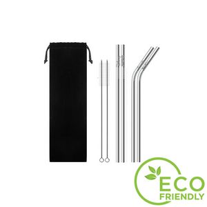 [STRAW-SSSET] Stainless steel reusable straw set