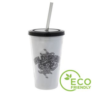 [TUMBLR-455STRAW] 16 oz Plastic tumbler