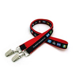 [WOV-34-YB2] 3/4" Woven Lanyard w/ Double Standard Attachment