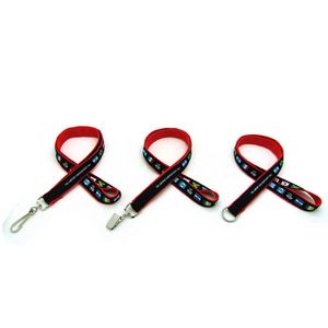 [WOV-34-YBD] 3/4" Woven Lanyard w/ Bulldog Clip