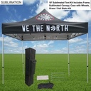 10' Premium Sublimated Tent Kit, Includes Premium 40mm Aluminum Frame, Canopy, Case, Grass Stake Kit