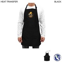 Twill Bib Apron, 2 Pockets, Adjustable Neck, Heat Transfer Logo, In Stock (25"x28")