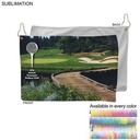 Microfiber Dri-Lite Terry Golf Towel, Nofold Grommet & Hook, Sublimated, (12"x18")