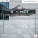 10' Premium Sublimated Tent Kit, Includes Premium 40mm Aluminum Frame and Canopy only