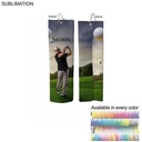 Microfiber Dri-Lite Terry Golf Towel, Trifold Grommet & Hook, Sublimated Finished size (5"x18")