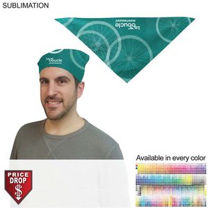 [SU469] Triangle Bandana, Sublimated Edge to Edge (Decorated in Canada) (19"x19"x27")