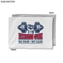 Gym, Workout, Fitness Towel in White Microfiber Dri-lite Terry, Sublimated One or Full Color 12"x18"