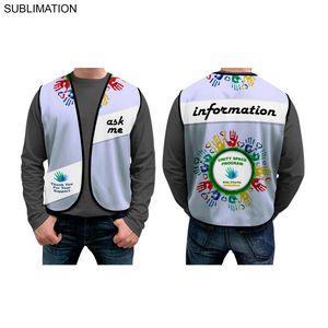 [SU659] Domestic Made Poplin Vest, Fully Sublimated Front And Back, Uniform, Volunteer, Safety Vest