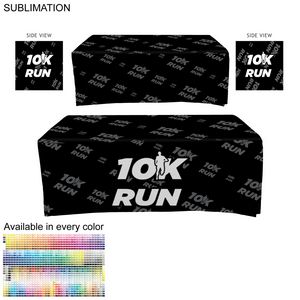 [SU508-5] Outdoor Use Sublimated Box style Fitted tablecloth for a 6' Table, Closed back