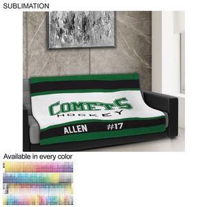 [SU684-2] Team Blanket in Plush and cozy Mink Flannel Fleece, Couch Size, Sublimated edge to edge (50"x60")