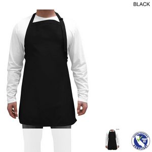 [BL593] Twill Bib Apron, No Pockets, Adjustable Neck, Blank Only, In Stock (25"x28")