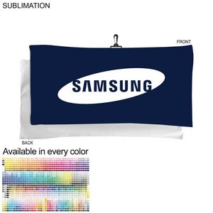 Oversized Golf Towel in Microfiber Dri-Lite Terry w/Black Swivel Hook, Sublimated 1 Side (20"x40")