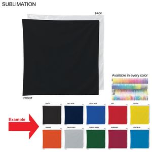 [SU535-21] Colored Bandana, Sublimated Edge to Edge 1 side, Available in every color (22"x22")