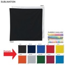 Colored Bandana, Sublimated Edge to Edge 1 side, Available in every color (22"x22")