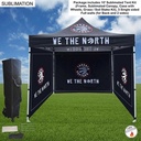Full Privacy Tent Package, 10' Sublimated Tent kit, 3 single sided Full walls for back and 2 sides