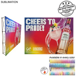 10' Straight Wall Full Height Tension Fabric Pop-up Display Kit, NO SETUP CHARGE