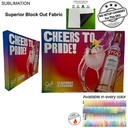 10' Straight Wall Tension Fabric Pop-up Display Kit with Wrap End Caps, Superior Block Out Fabric