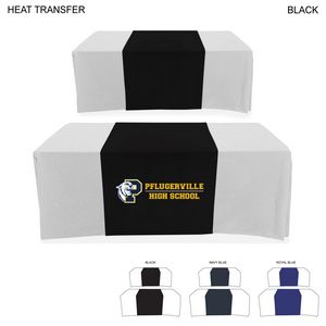 Polycotton Twill Table Runner, Covers Front, Top and Back, Heat Transfer Logo (30"x90")