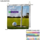 Colored Microfiber Dri-Lite Terry Golf Towel, Nofold Grommet & Hook, Sublimated (12"x12")